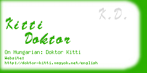 kitti doktor business card